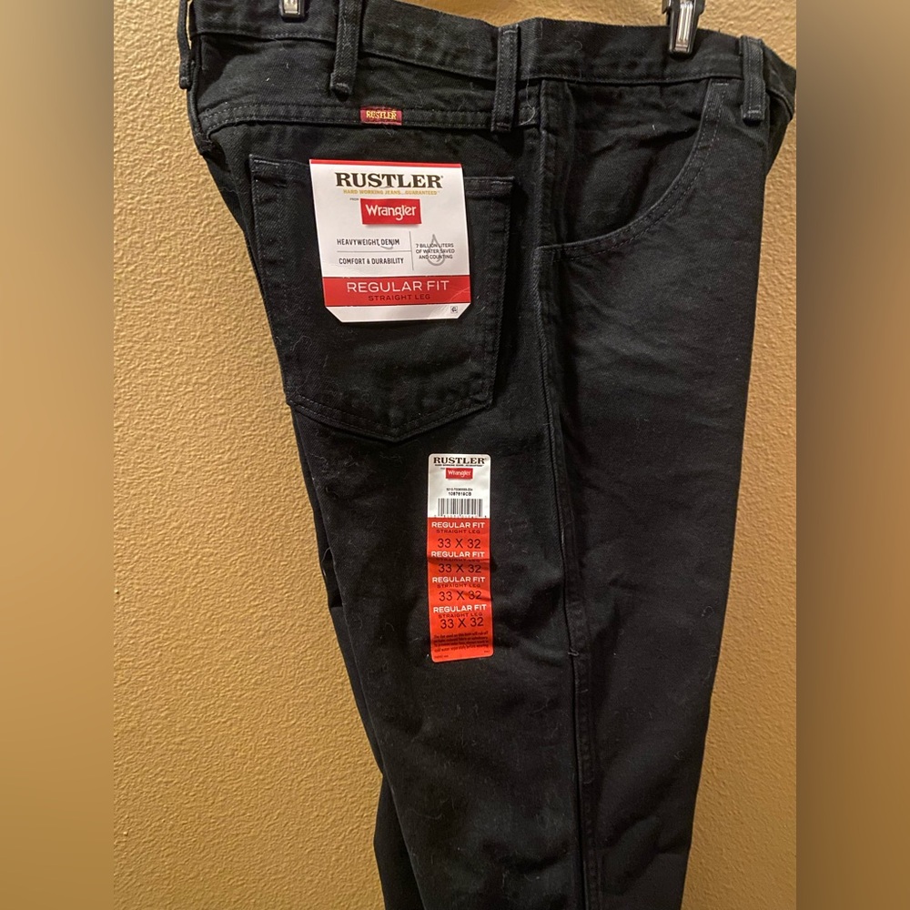 Wrangler Rustler Black Jeans